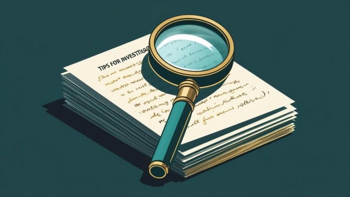 Tips for investigating Tips for investigating